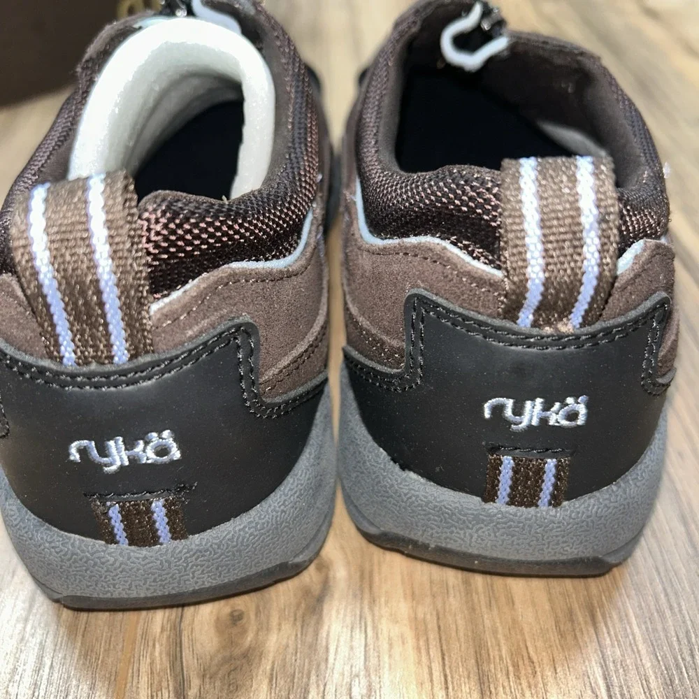 Ryka Women's Zip Front Brown Rain Duck Slip On Shoe Size 8W‎